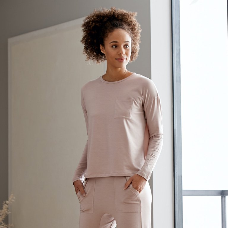 SoftStretch Long Sleeve Top - Rose