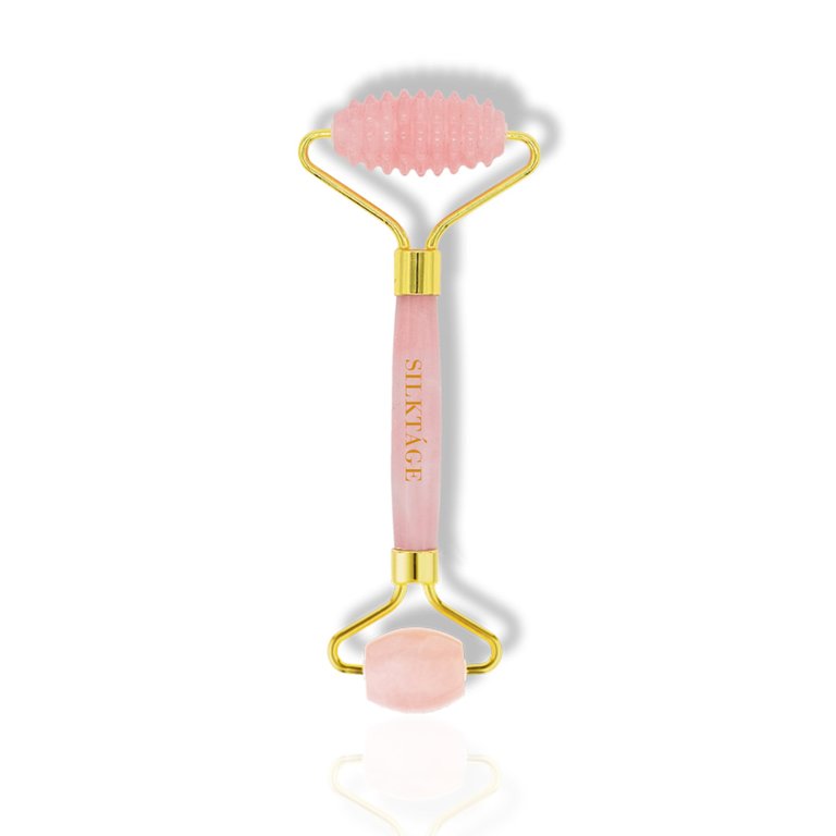 Rose Quartz Textured Facial Roller