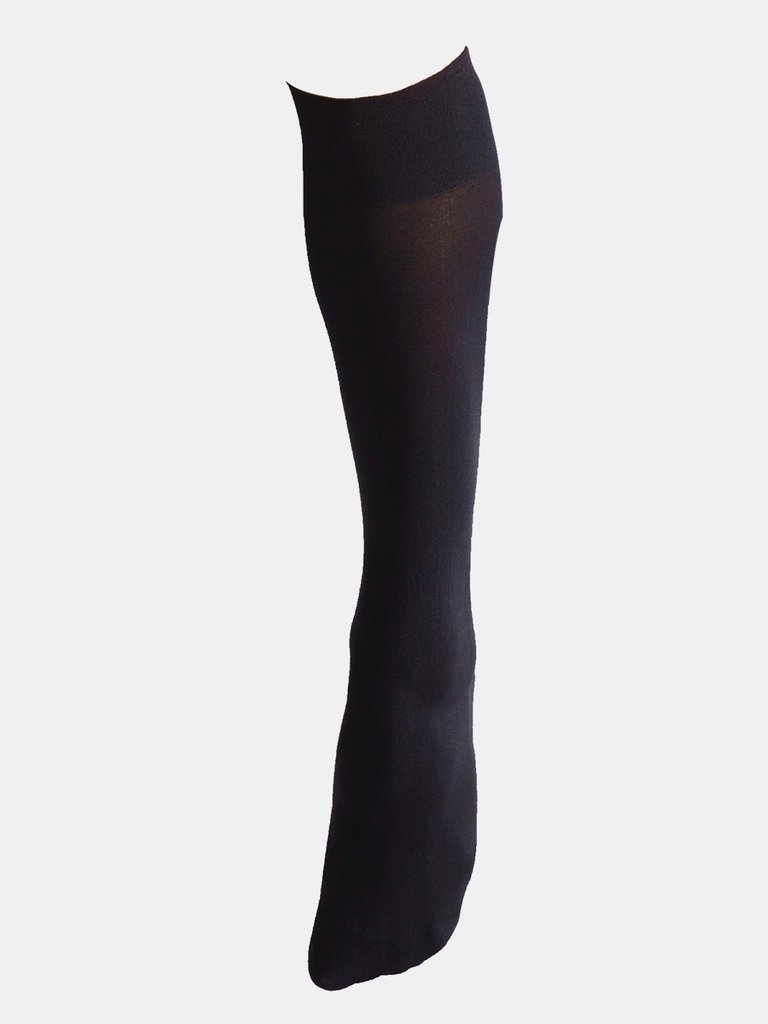 Ladies/Womens 200 Denier Fleece Knee Highs (1 Pair) - Black