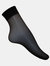 Silky Womens/Ladies Glossy Anklets (3 Pairs) (Black) - Black