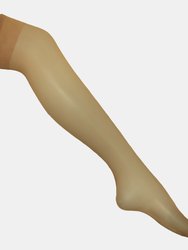 Silky Womens/Ladies Glossy Knee Highs (2 Pairs) (Natural Tan)