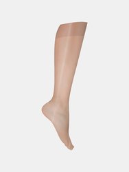 Silky Womens/Ladies Glossy Knee Highs (2 Pairs) (Nude)