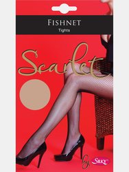 Silky Womens/Ladies Scarlet Fishnet Tights (1 Pair) - Natural