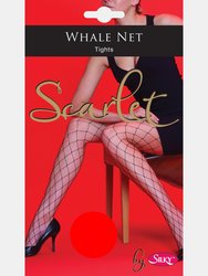 Silky Womens/Ladies Scarlet Whale Net Tights (1 Pair) - Red
