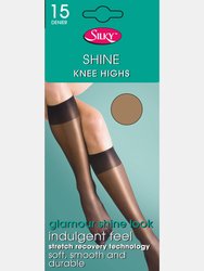 Silky Womens/Ladies Shine Knee Highs (1 Pair) - Melon