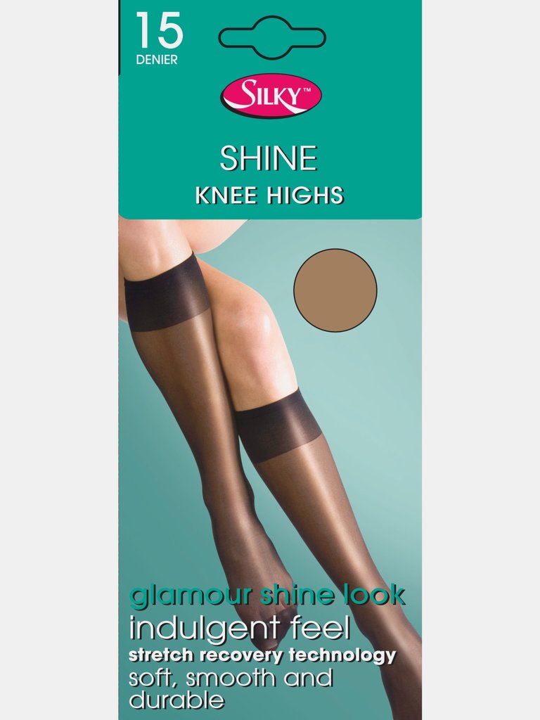 Silky Womens/Ladies Shine Knee Highs (1 Pair) - Melon