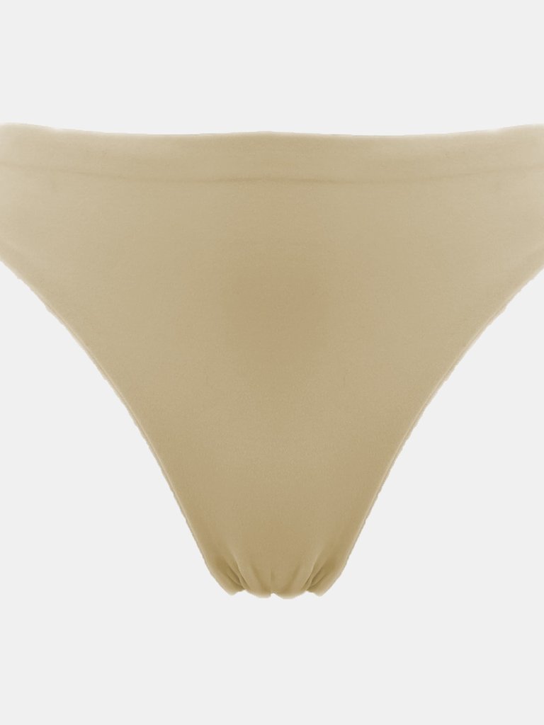 Womens/Ladies Invisible Low Rise Dance Thong - Nude