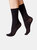 Womens/Ladies Opaque 40 Denier Ankle Highs - 3 Pairs - Black