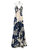 Cedrina Indigo Tonal Floral Dress - Indigo Tonal Floral