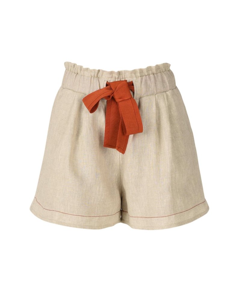 Coral Olive Giorgio Shorts (Final Sale) - Coral Olive Embroidery