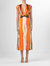 Ivanova Dress Orange Orchid Abstract