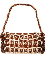 Piceno Handbag - Brown/White