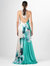 Sherry Dress Aqua Abstract Wave