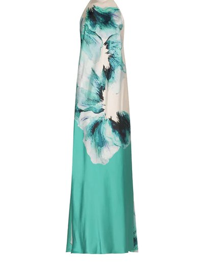 SILVIA TCHERASSI Sherry Dress Aqua Abstract Wave product