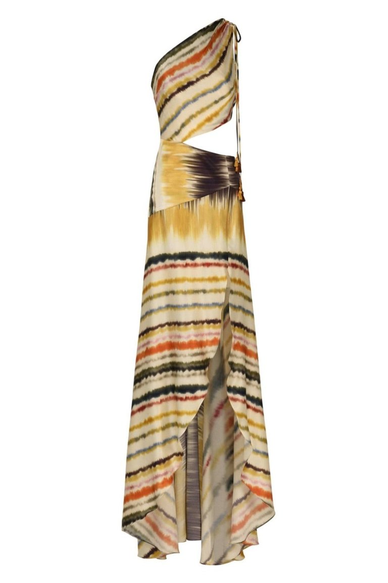 Whitney Dress - Multi Hazy Stripe