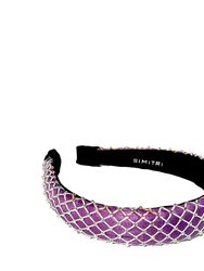 Lavender Fishnet Headband - Lavender