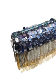 Silver Shimmy Ombre' Clutch