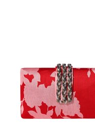 Spring Bloom Braided Fringe Clutch - Spring Bloom