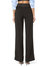 Ariah Crepe Satin Combo Front Slit Pant In Black