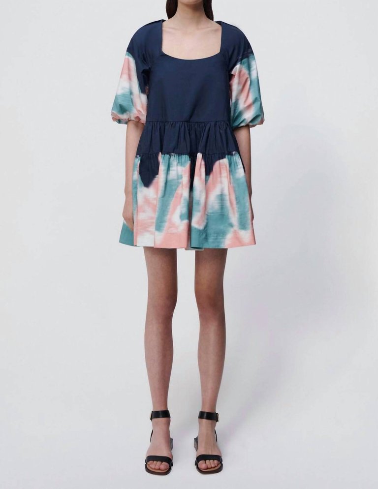 Baylee Puff Sleeve Mini Dress - Midnight Multi