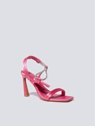 Cassie Crystal Strappy Sandal - Punch