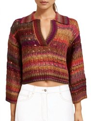 Ella Space Dye Sweater - Punch Multi