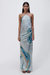 Hansel Marble Printed Satin Gown - Laguna Marble Print