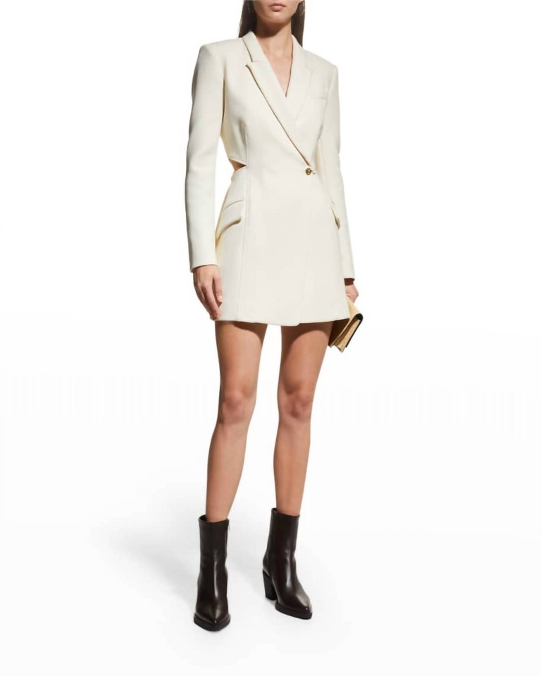 Jayda Wrap Blazer Dress - Nougat