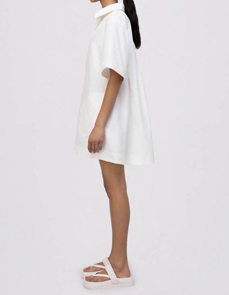 Lucienne Short Sleeve Mini Dress In White