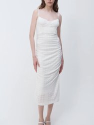 Moira Broderie Anglaise Jersey Bustier Dress - White