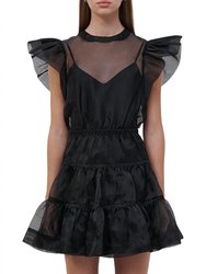 Monique Organza Dress - Black