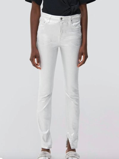 Simkhai Rae High Rise Coated Jeans In Silver product