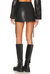 Rider Leather Mini Moto Skirt