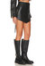 Rider Leather Mini Moto Skirt