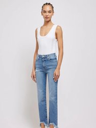 River High Rise Straight Crop Jeans