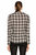 Rory Plaid Poplin Cutout Draped Shirt In Black Plaid