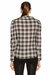 Rory Plaid Poplin Cutout Draped Shirt In Black Plaid