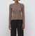 Tobie Compact Knit Top In Chocolate