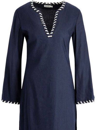 Simkhai Women 100% Polyester Long Sleeves Dalta Long Sleeves Midi Dress Midnight product