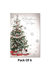 Open Traditional New Year Christmas Card (Pack Of 6) - White/Green/Red