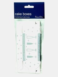 Simon Elvin Decorated Cake Boxes (Pack of 8) (White/Silver) (One Size) - White/Silver