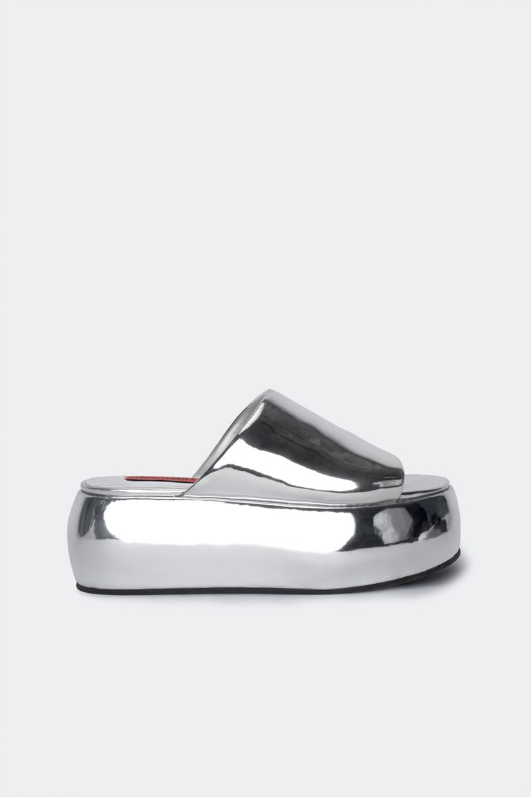 Cloudy Platform Sandal In Silver - Silver