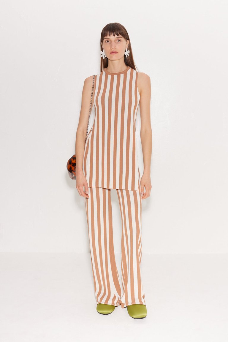 Jabber Pant in Tan Stripe - Tan Stripe