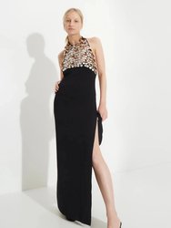 Junjo Embellished Knit Dress - Black Pearl