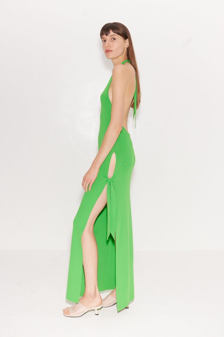 Knits By Junjo Dress In Gummy Green