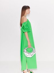 Oleander Poplin Dress in Gummy Green