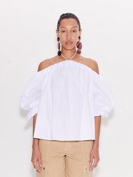 Oleander Poplin Top In Macadamia - Macadamia