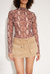 Wendel Mesh Top in Snake Print