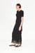 Za Za Knit Fringe Dress in Black