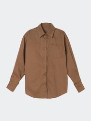 Blanche Brown Blouse - Brown